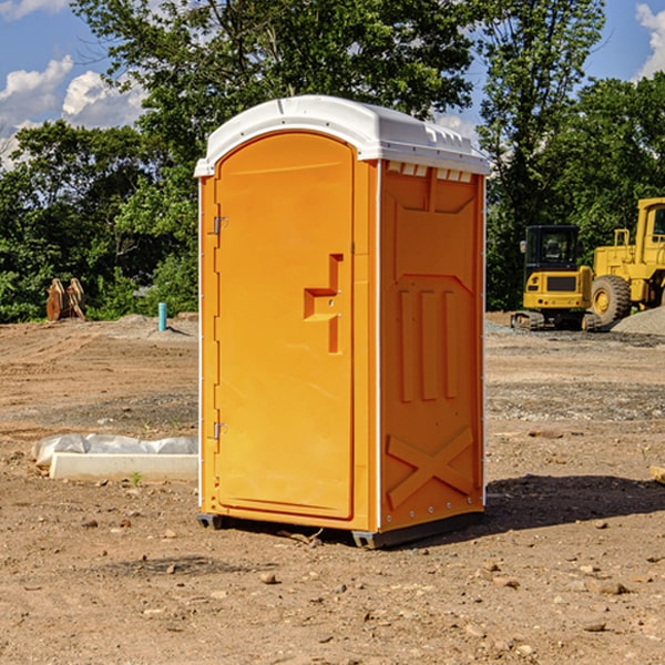 how often are the porta potties cleaned and serviced during a rental period in Earl